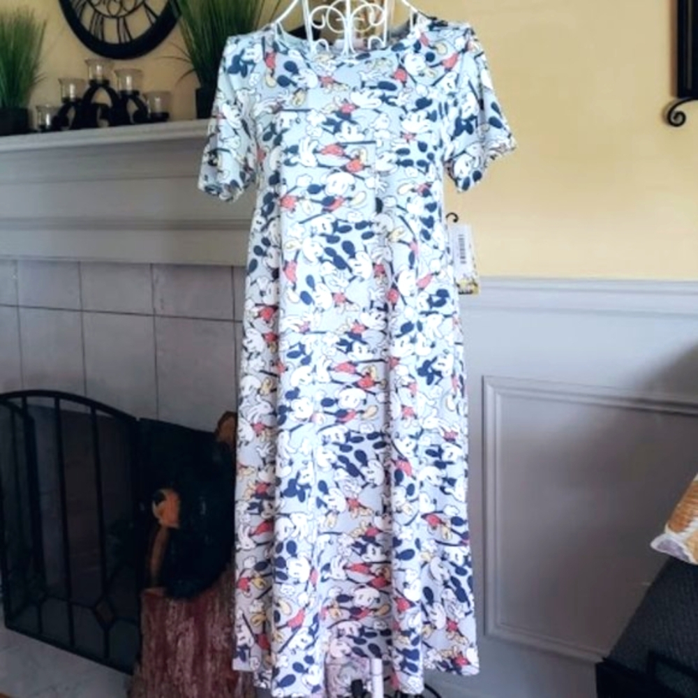 NWT Disney Lukaroe sz XS blue Steamboat Mickey Mouse Carly dress